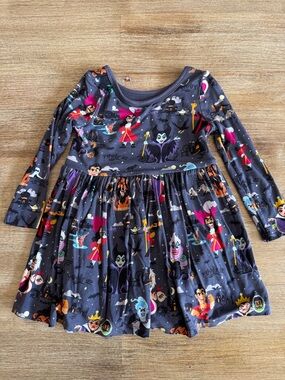 Little Sleepies Disney Villains Long Sleeve Girls' Dress